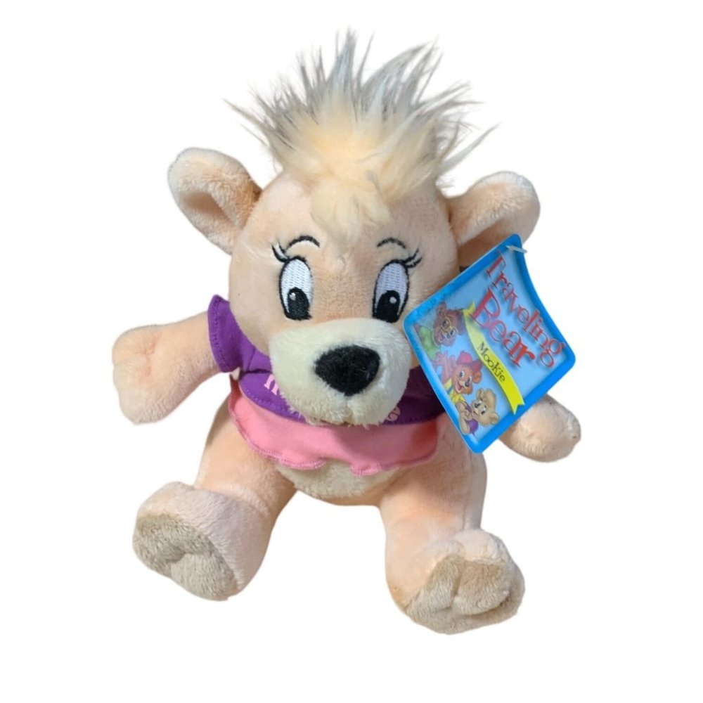 New Traveling Bear Plush Stuffed Animal Toy Mookie Bear 6 in Tall Seated